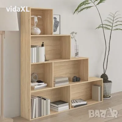 vidaXL Библиотека/параван, дъб сонома, 155x24x160 см, инженерно дърво（SKU:800660）, снимка 2 - Други - 48910333