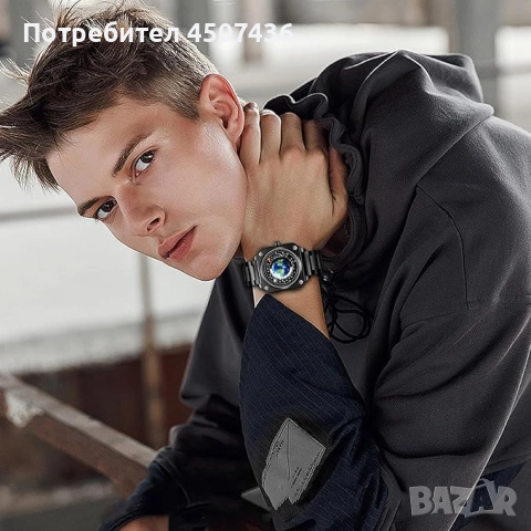 LIGE спортен кварцов часовник от неръждаема стомана със светещ квадратен дизайн, снимка 8 - Мъжки - 52798088