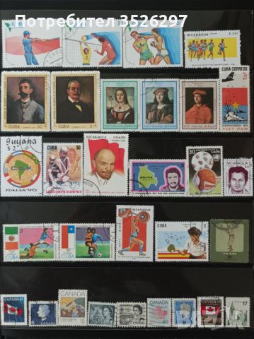 Колекции пощенски марки на тема  Куба, Никарагуа, снимка 2 - Филателия - 46394759
