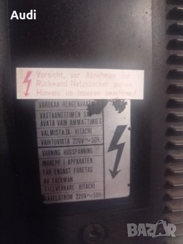 Телевизор HITACHI с кинескоп черно/Бял 220V 50Hz, снимка 2 - Телевизори - 52850156