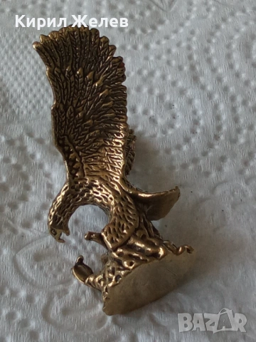 Малка бронзова фигурка на орел 🦅 51562, снимка 8 - Колекции - 53752453