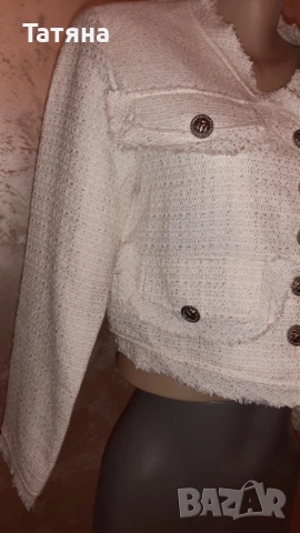 Късо сако, тип букле ХЛ, снимка 2 - Сака - 53356287