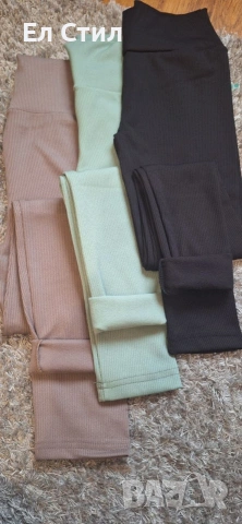 🌸Клин рипс с вата Черно 🚫 Зелен Л ХЛ Пепел от рози Л ХЛ, снимка 4 - Клинове - 53283113