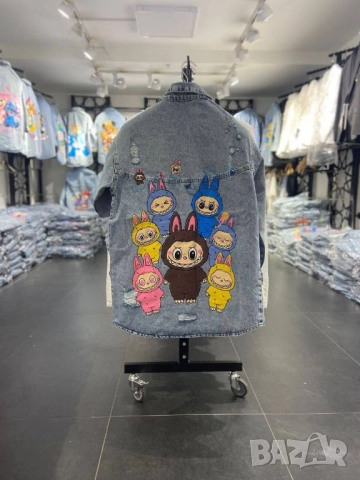 Дънково яке тип риза с анимационни герои на едро и дребно , снимка 6 - Якета - 51615427