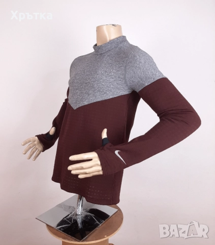 Nike Sphere Run Division - Оригинална мъжка блуза с вълна р-р S, снимка 6 - Блузи - 52309109