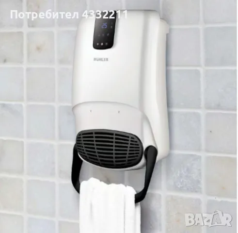 Печка вентилаторна за баня MBH-2007D, 2000W, eлектронно упраление, снимка 3 - Други стоки за дома - 48455025