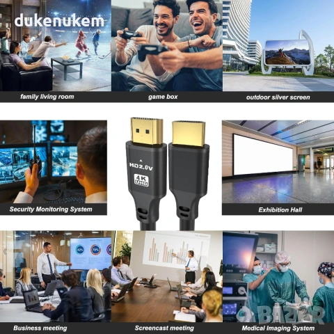 HDMI кабел 5 м – 4K@60Hz, HDMI 2.0, 18Gbps, снимка 7 - Кабели и адаптери - 53123884