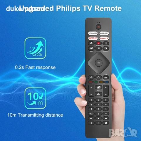 Универсално дистанционно за Philips TV с Ambilight бутон, LED, OLED и 4K UHD, снимка 5 - Дистанционни - 53042432