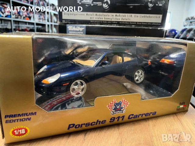 Нова метална колекционерска количка модел PORSCHE 996 1998г. 1:18, снимка 8 - Колекции - 52324181