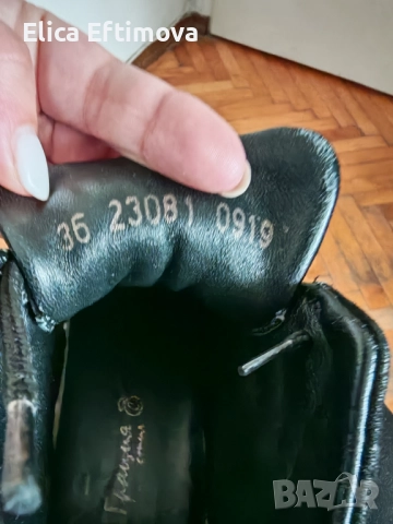 Черни маратонки от естествена кожа , снимка 4 - Маратонки - 52525012