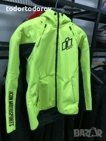 Текстилно мото яке ICON AIRFORM Hi-VIZ,,М 50-52,протектори,като ново, снимка 1 - Аксесоари и консумативи - 47084650