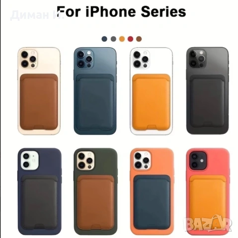 Магнитен калъф/портфейл за iPhone MagSafe