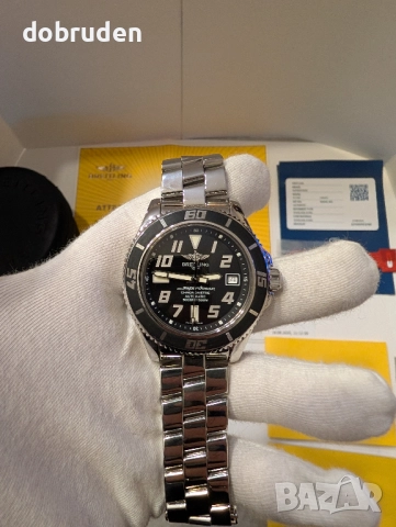 Промо! Breitling SuperOcean 42mm A17364 Black diver часовник, снимка 2 - Мъжки - 52911660