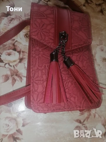 Нова Кожена Дамска Малка Чанта , снимка 5 - Чанти - 53729143