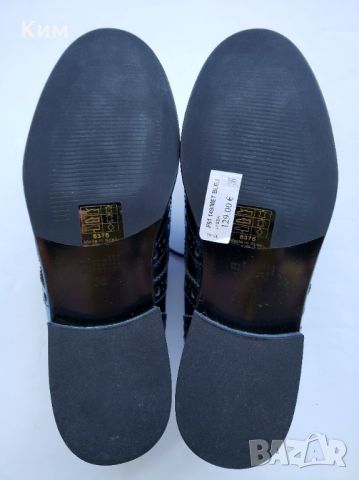  Обувки в синя кожа Minelli, снимка 2 - Дамски ежедневни обувки - 45162217