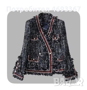 Сако тип Шанел, обличано веднъж за повод, размер М, снимка 3 - Сака - 52909324