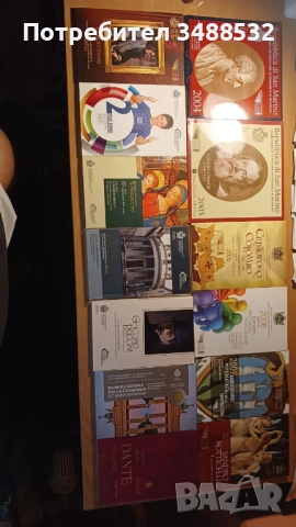 Сан Марино от 2004 до 2015год без 2007г,proof 1100eвро