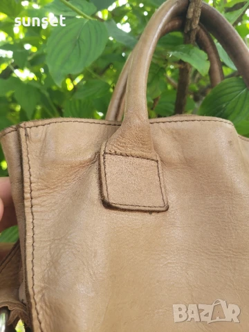 ЕСТЕСТВЕНА кожа голяма кафява чанта Cowboys bag+ дълга дръжка , снимка 2 - Чанти - 50617705