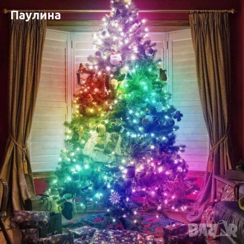 Многоцветни лампички с флашка, дистанционно и приложение за телефона , снимка 1