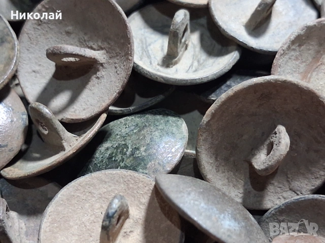 Стари бронзови военни копчета от РТОВ 10 броя, снимка 15 - Антикварни и старинни предмети - 53891025