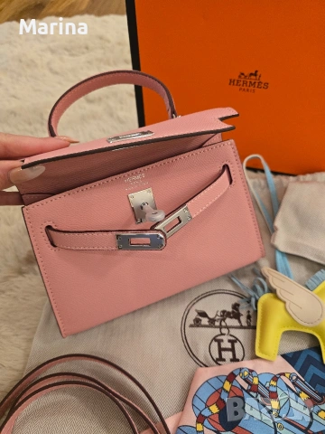 Налична чанта Hermes Mini Kelly, снимка 4 - Чанти - 53322258