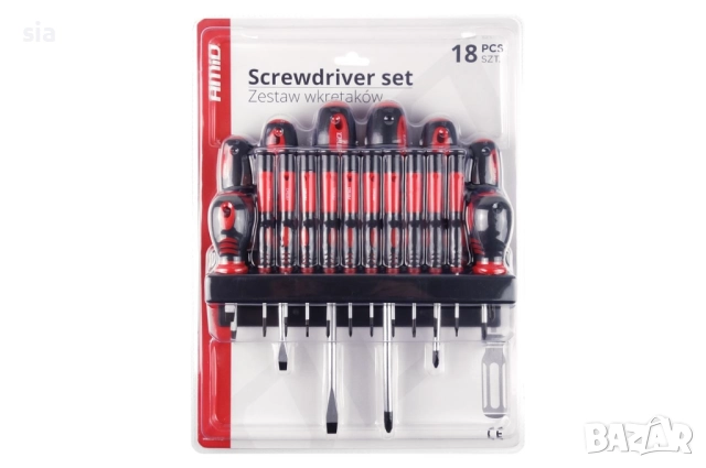 Комплект отвертки 18 части, снимка 2 - Аксесоари и консумативи - 51931809