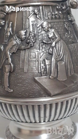 Комплект за вино и ракия от калай Antik*Vintage #92, снимка 10 - Антикварни и старинни предмети - 52405033