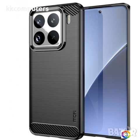 MOFI JK TPU Калъф с Карбонова Текстура + Скрийн Протектор за Xiaomi 15 Pro – Черен, Тъмносин, Червен, снимка 3 - Калъфи, кейсове - 51497010