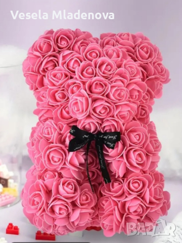 Мече от рози, снимка 1 - Подаръци за жени - 45073652