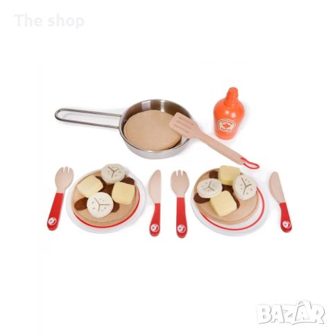 Детски дървен готварски комплект - палачинки (004), снимка 1 - Игри и пъзели - 45523689