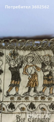  везана копринена кърпичка с мотиви от "Танхойзер", снимка 5 - Антикварни и старинни предмети - 48829247