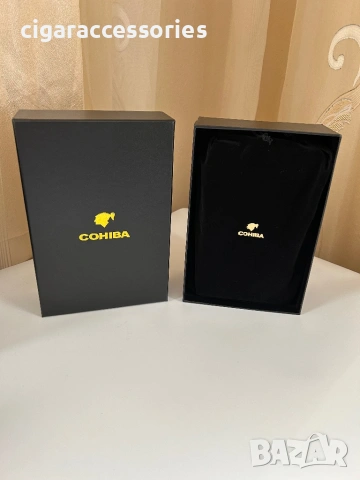 Cohiba преносим хумидор за 4 пури – кедър, кафяв/черен, снимка 8 - Табакери - 54190579