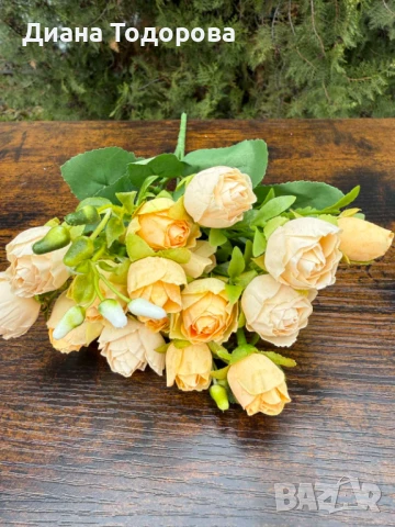 Дребни изкуствени розички 18 глави, снимка 6 - Изкуствени цветя - 50821105
