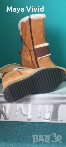 Дизайнерски Navi с пух, снимка 5 - Дамски ботуши - 52948352