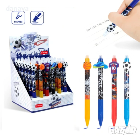 6289 Син химикал с гума Спортни мотиви, снимка 2 - Ученически пособия, канцеларски материали - 53680697