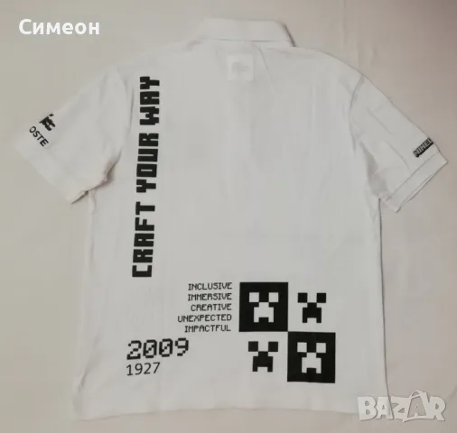 Lacoste x Minecraft Polo Shirt оригинална поло тениска Лакосте S/M, снимка 8 - Тениски - 48167758