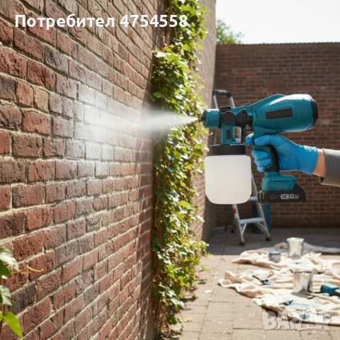 Акумулаторен и безжичен пистолет за боядисване с 2 батерии 21V, снимка 2 - Други - 53826364