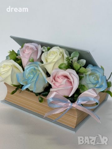 Букет от сапунени рози , снимка 15 - Декорация за дома - 40275710