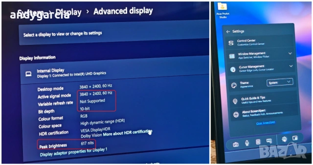 4K Ultra HD OLED/Intel Core i7-11800H/NVidia RTX 3060 6GB/16GB RAM/512GB SSD/ASUS ProArt Studio, снимка 16 - Лаптопи за работа - 53657748