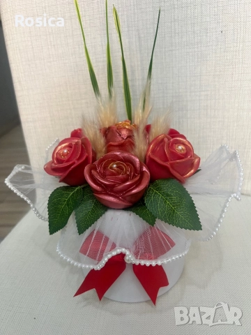 Сапунени цветя, снимка 5 - Подаръци за кръщене - 51537682