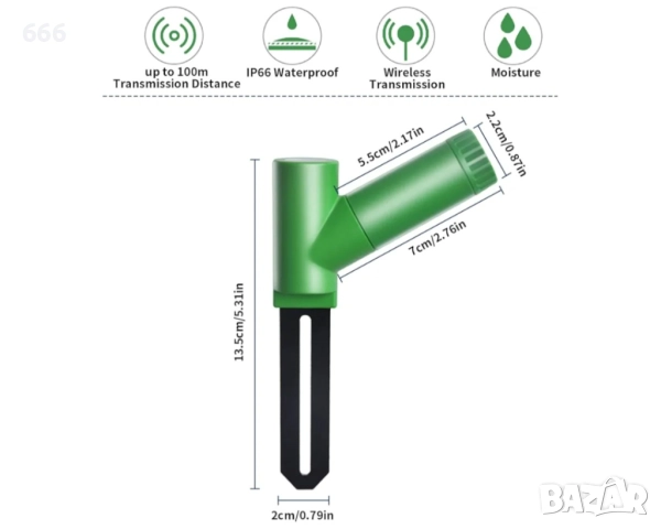 Тестер за влажност на почвата , снимка 9 - Друга електроника - 52898690