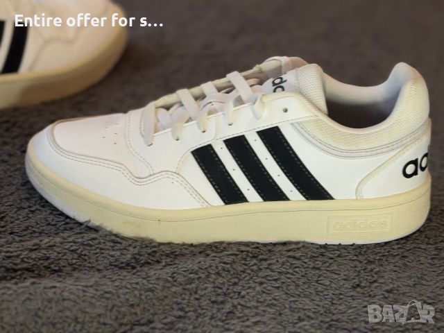 Adidas Sportswear - Спортни обувки Hoops 3.0 от еко кожа, Мръснобял, снимка 6 - Маратонки - 46114559