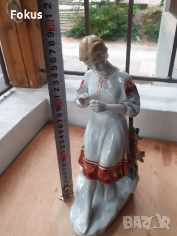 Уникална фигура статуетка руски порцелан маркировка, снимка 5 - Антикварни и старинни предмети - 53270477