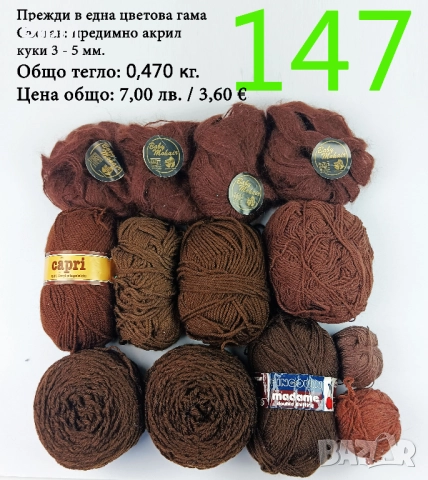 Евтини прежди в малки количества - нови и остатъци, снимка 11 - Други - 52042357