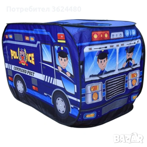 Палатка за игра саморъзгъваща син бус полицейски 4782, снимка 7 - Други - 53358980