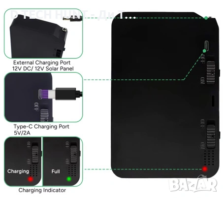 Батерия 8000mAh за ловни камери Suntek HC940/950/960 | Дълга работа, снимка 2 - Батерии, зарядни - 54176342