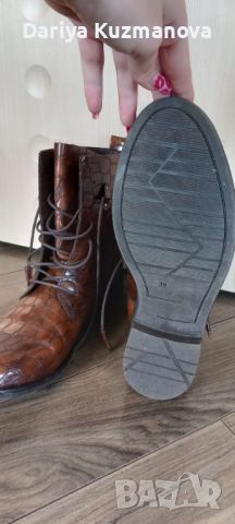 Кожени обувки marco tozzi, снимка 2 - Дамски боти - 45747131