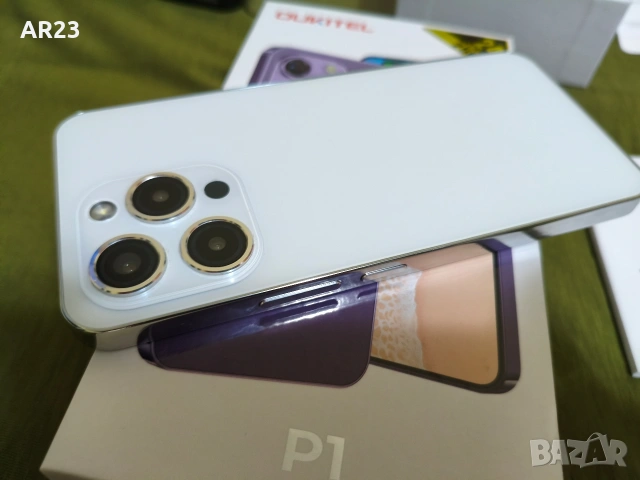 Oukitel P1 (Бял) – 256GB/8GB RAM | 6.7" AMOLED | Като iPhone 16 Pro + Бонус аксесоари 