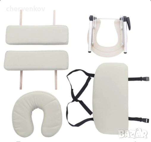 трисекторна козметична масажна кушетка алуминиева черна масажно легло, снимка 9 - Кушетки - 53165988