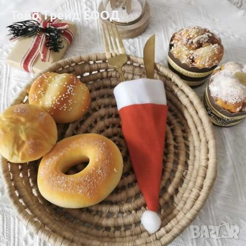 Коледен калъф за прибори, снимка 6 - Прибори за хранене, готвене и сервиране - 52670743